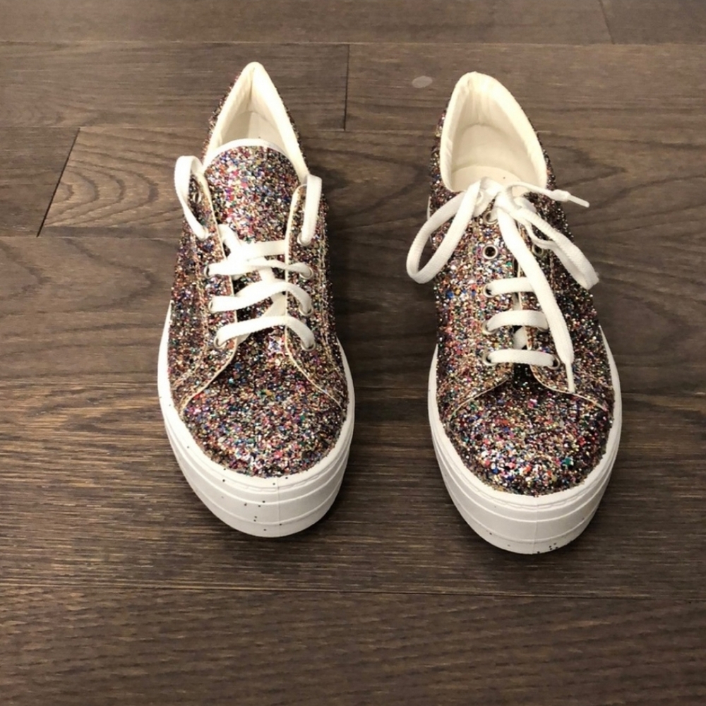 ASOS glitter platform sneakers